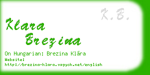 klara brezina business card